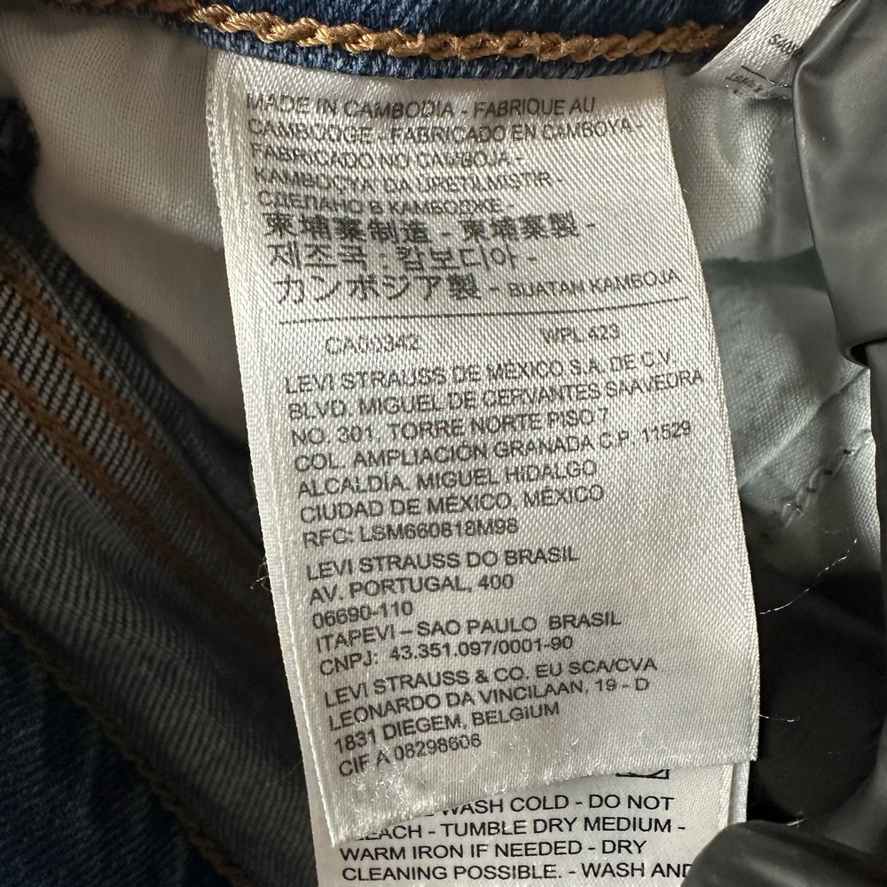 Levi's PREMIUM Wedgie Straight Jeans High Rise BIG E Cotton Distressed‎ 30x28 - Picture 5 of 16
